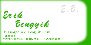 erik bengyik business card